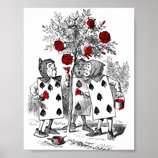 Zeichnen der Rose rot Poster (Vorne)