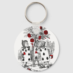 Zeichnen der Rose rot Schlüsselanhänger