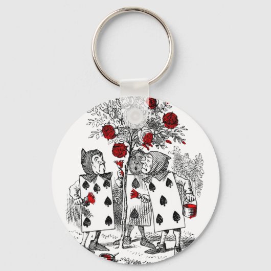 Zeichnen der Rose rot Schlüsselanhänger (Vorderseite)