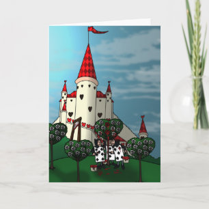 Zeichnen der roten Grußkarte der Rose Karte