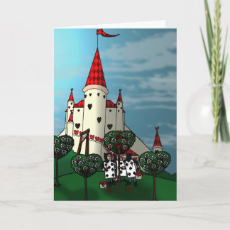 Zeichnen der roten Grußkarte der Rose Karte