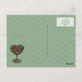 Zeichnen der roten Postkarte der Rose (Rückseite)