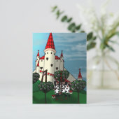 Zeichnen der roten Postkarte der Rose (Stehend Vorderseite)