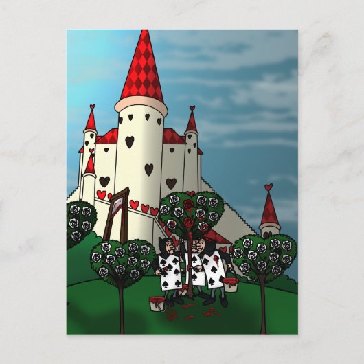 Zeichnen der roten Postkarte der Rose (Vorderseite)