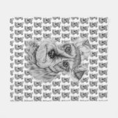 Zeichnen der Schnauzer-Hundekunst Fleecedecke (Vorderseite (Horizontal))