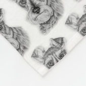 Zeichnen der Schnauzer-Hundekunst Fleecedecke (Ecke)