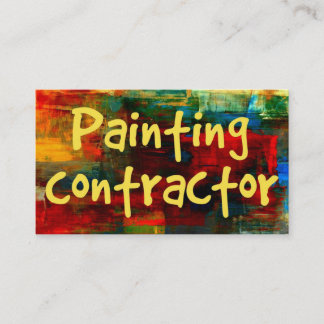 Zeichnen des Auftragnehmers in der Paint Business  Visitenkarte