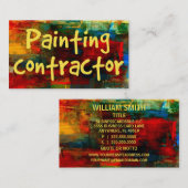 Zeichnen des Auftragnehmers in der Paint Business  Visitenkarte (Vorne/Hinten)