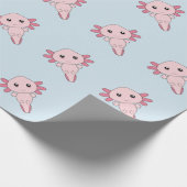 Zeichnen des coolen rosa Axolotl Geschenkpapier (Ecke)