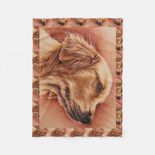 Zeichnen des goldenen Retrievers auf Decke (Vorderseite)