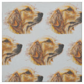Zeichnen des goldener Retriever-Gesichtes im Stoff (Muster)