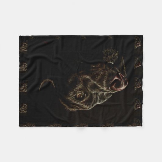 Zeichnen des schwarzen Hundes auf Decke (Vorderseite (Horizontal))