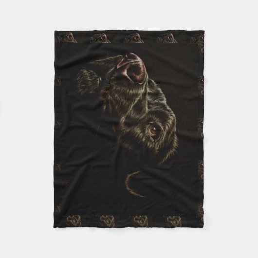 Zeichnen des schwarzen Hundes auf Decke (Vorderseite)