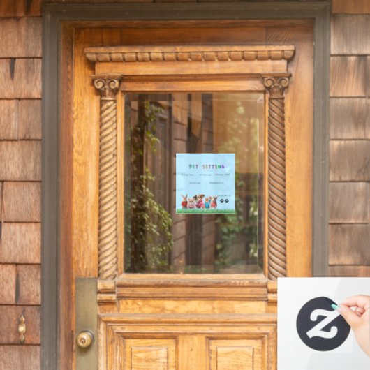 Zeichnen des Unterschreibfensters Fensteraufkleber (Haustür)
