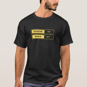 Zeichnen ein, Welt aus T-Shirt