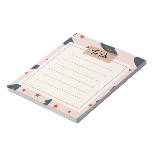 Zeichnen eines Halloween-Musters, um Notepad aufzu Notizblock (Rotiert)