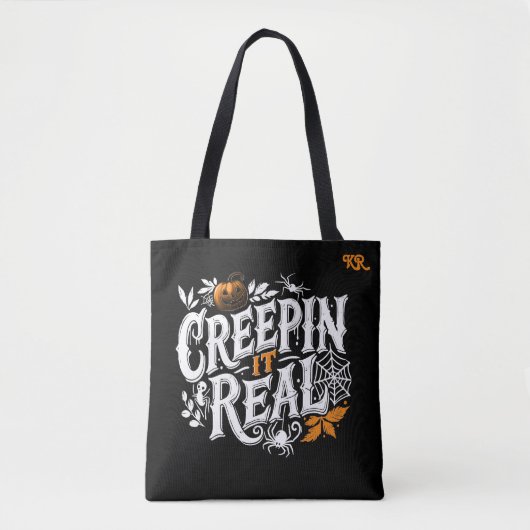 Zeichnen es echten Halloween-Retro-Text Tasche (Vorderseite)