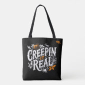 Zeichnen es echten Halloween-Retro-Text Tasche (Rückseite)