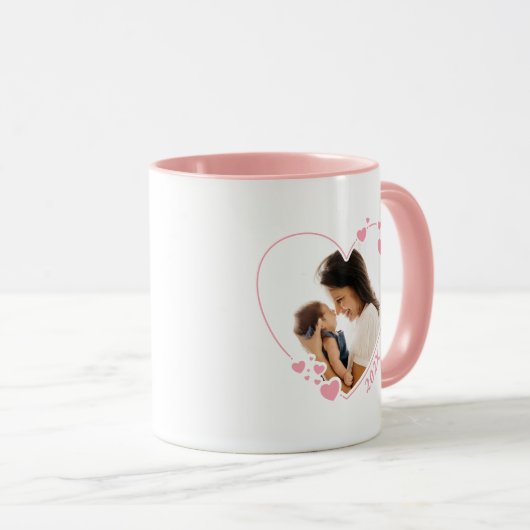 Zeichnen Foto Rahmen Tasse Rosa (VorderseiteRechts)