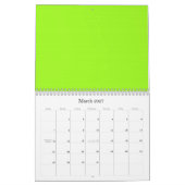 Zeichnen grüner Hintergrund auf einem Kalender (Mär 2027)