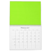Zeichnen grüner Hintergrund auf einem Kalender (Feb 2027)