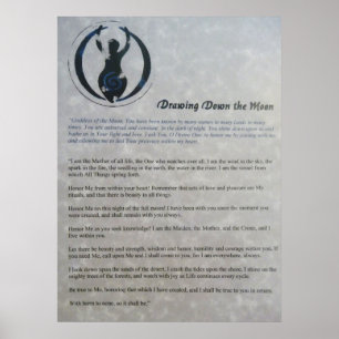 Zeichnen hinunter das Mond-Plakat Poster