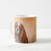 Zeichnen Hundeunbekümmerten Königcharles Spaniel Kaffeetasse (Vorderseite Links)