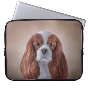 Zeichnen Hundeunbekümmerten Königcharles Spaniel Laptopschutzhülle