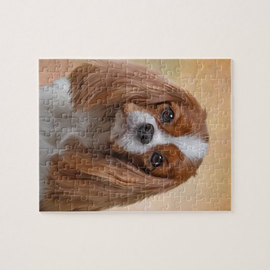 Zeichnen Hundeunbekümmerten Königcharles Spaniel Puzzle (Horizontal)