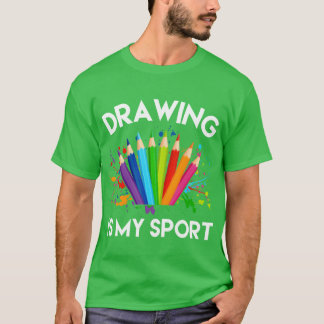 Zeichnen ist mein Sport Mädchen T-Shirt
