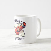 Zeichnen mit Liebe Kaffeetasse (VorderseiteRechts)