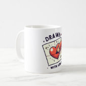 Zeichnen mit Liebe Kaffeetasse (Vorderseite Links)
