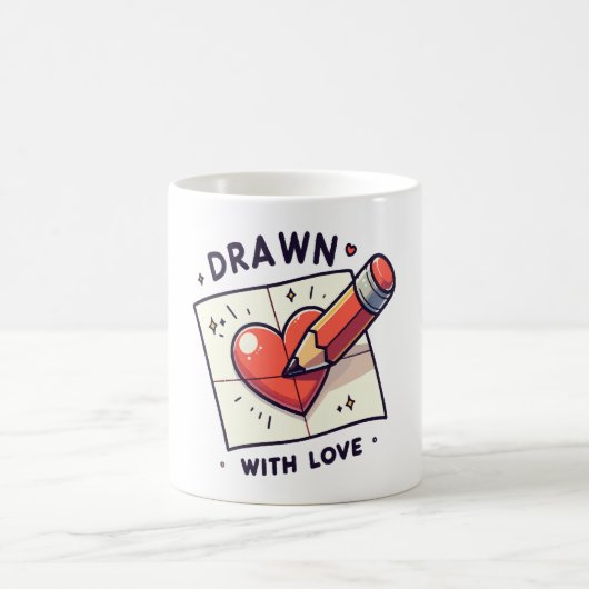 Zeichnen mit Liebe Kaffeetasse (Mittel)