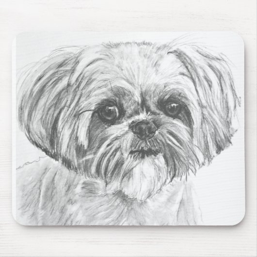 Zeichnen Shih-Tzu Mousepad (Vorne)