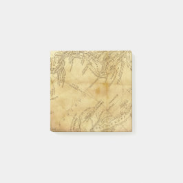 zeichnen Sie alte elegante Post-Itpapieranmerkung Post-it Klebezettel