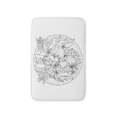 Zeichnen Sie das Bild selbst ein tropisches Muster Badematte (Vorderseite Vertikal)