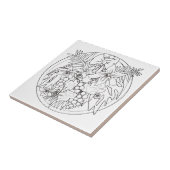 Zeichnen Sie das Bild selbst ein tropisches Muster Fliese (Seite)