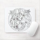 Zeichnen Sie das Bild selbst ein tropisches Muster Mousepad (Mit Mouse)