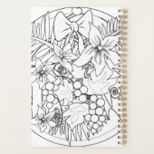 Zeichnen Sie das Bild selbst ein tropisches Muster Planer (Rückseite)