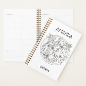 Zeichnen Sie das Bild selbst ein tropisches Muster Planer (Anzeige)