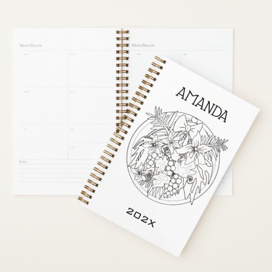 Zeichnen Sie das Bild selbst ein tropisches Muster Planer (Anzeige)