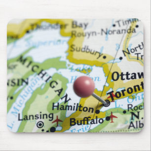 Zeichnen Sie das Button auf, das auf Toronto, Mousepad