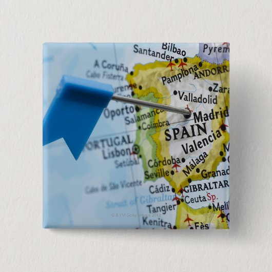 Zeichnen Sie das Button auf, das in Madrid, (Vorderseite)