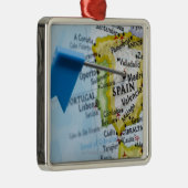 Zeichnen Sie das Button auf, das in Madrid, Silbernes Ornament (Rechts)