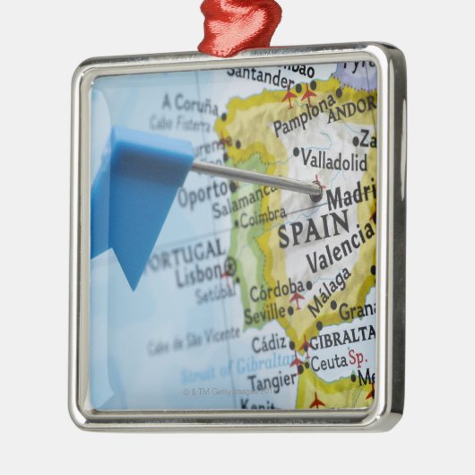 Zeichnen Sie das Button auf, das in Madrid, Silbernes Ornament (Links)