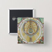 Zeichnen Sie das Zeigen Tycho Brahes von System Button (Vorne & Hinten)