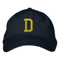 Zeichnen Sie den Anfangsbuchstaben D Ball Cap aus