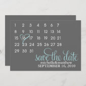 Zeichnen Sie den Kalender auf Hochzeit speichern S Save The Date (Vorne/Hinten)