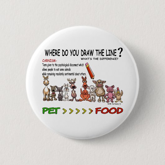 ZEICHNEN SIE DIE LINIE CARNISM BUTTON (Vorderseite)