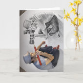 Zeichnen Sie gegen Kamera - Kunst 3D - Fotograf an Karte (Gelbe Blume)